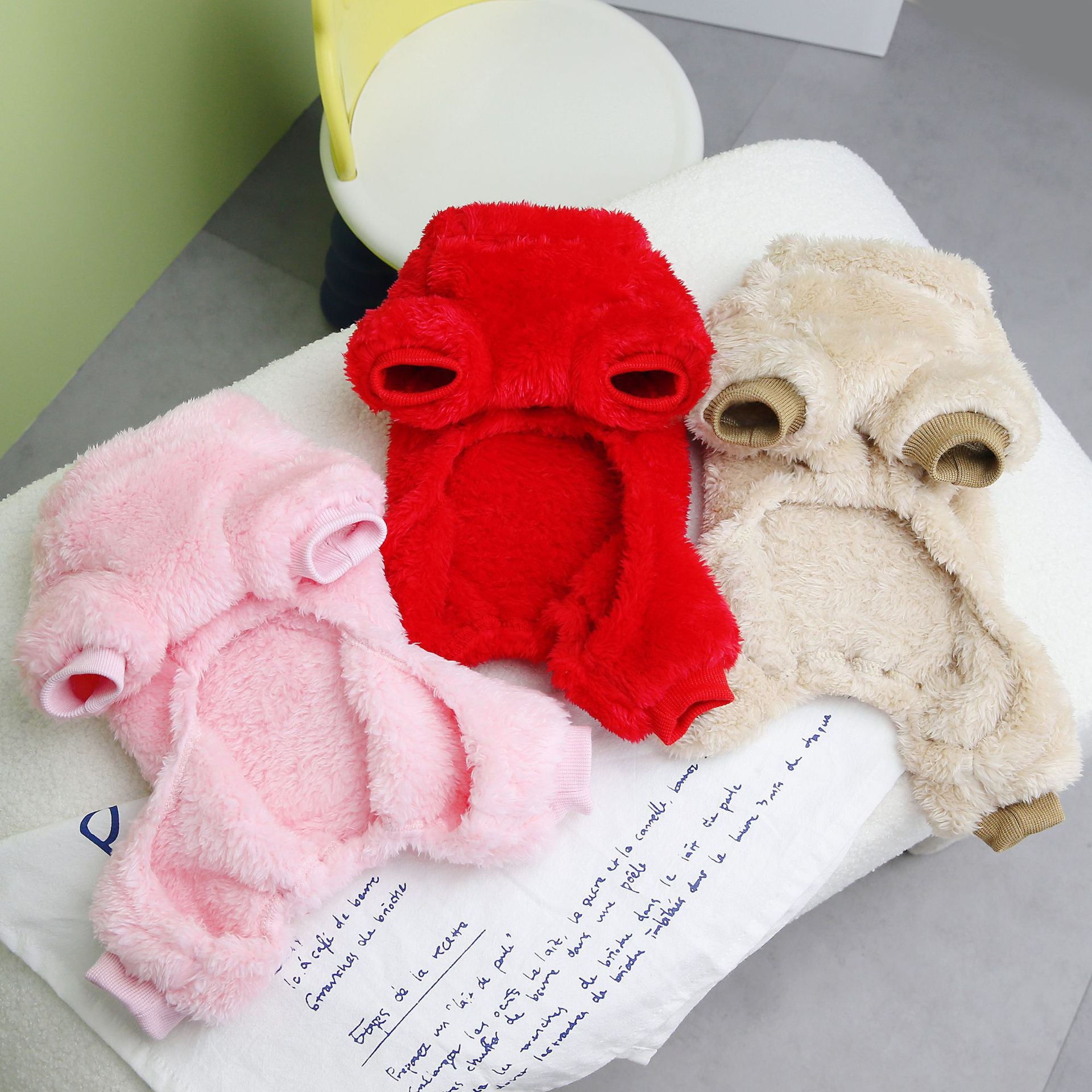 Dog Clothes Autumn and Winter New Pet Clothing Thickened 23 Backpack Bear Four Legs Velvet Coat for Pets in Winter