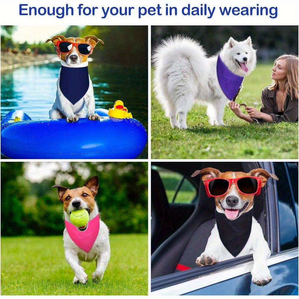20pcs Sublimation Dog Bandanas Bulk Washable Puppy Bandana Blank Dog Bandanas Triangle Dog Bibs Heat Transfer Adjustable Dog Bandana for Small Medium Large Pets