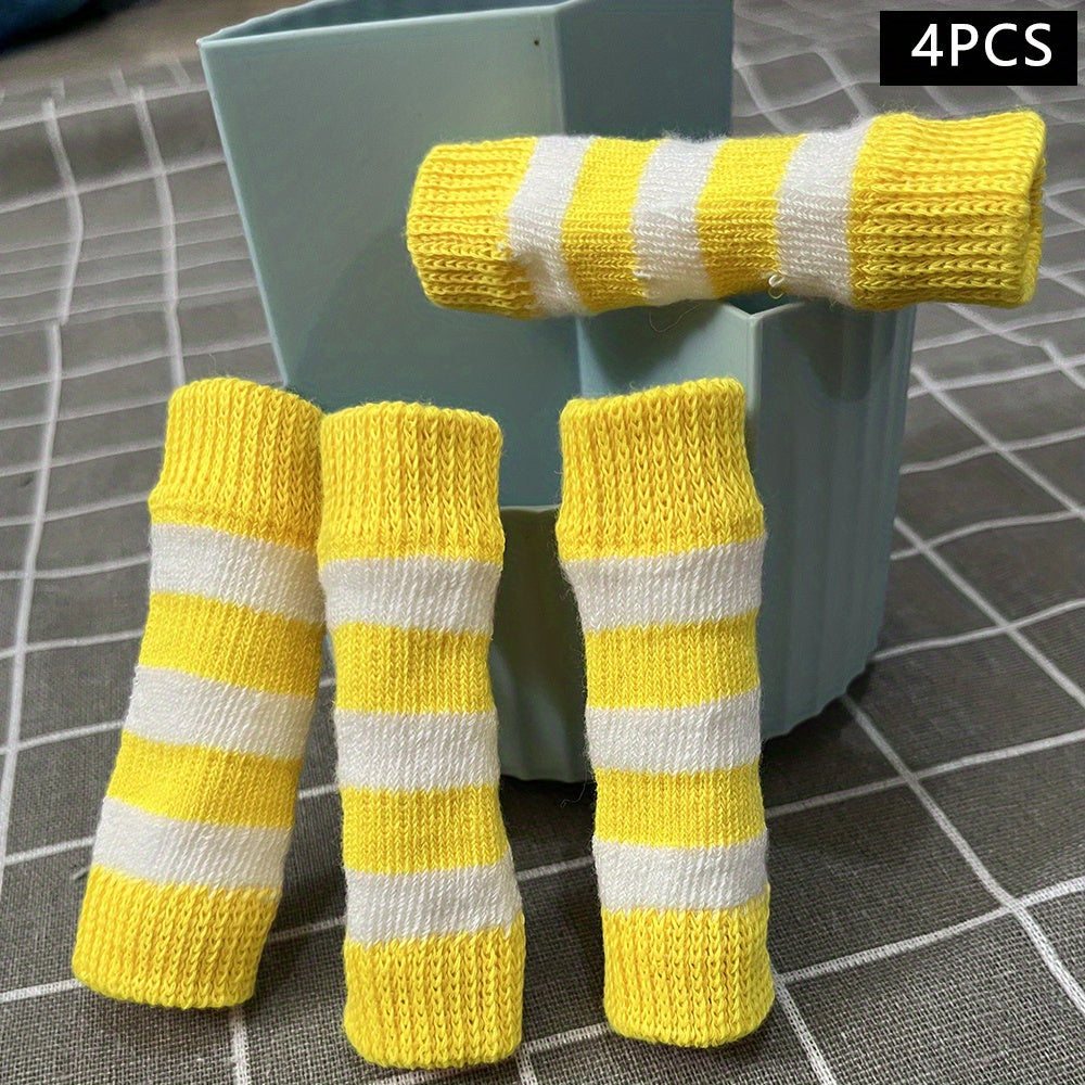 Pet Dog Elbow Guards, a Set of 2 Front Leg And 2 Hind Leg Protectors, Elbow Support Wraps, Leg Support Wraps, Breathable Elastic Knitted Protective Socks for Pets, 4pcs Pet Leg Socks.