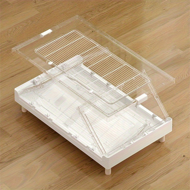 1pc 27.56inch Plastic Transparent Folding Cage, guinea Hamster Cage, for Hamster Hedgehog Bacon And Other Small Pets Animals Supplies