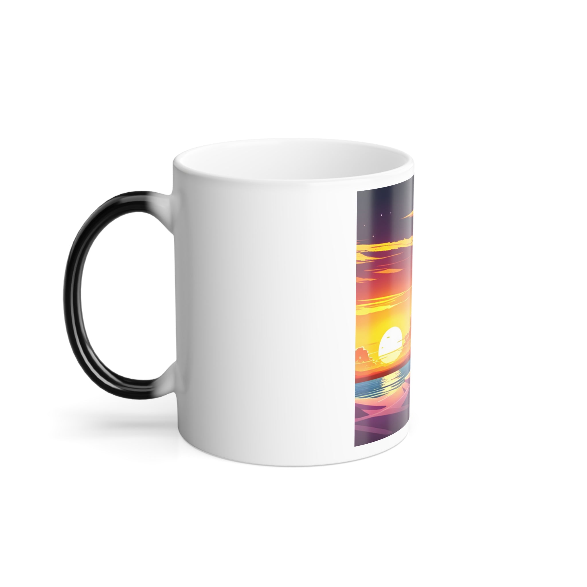 Color-Changing Sunset Beach Mug — 11oz Morphing Coffee Cup