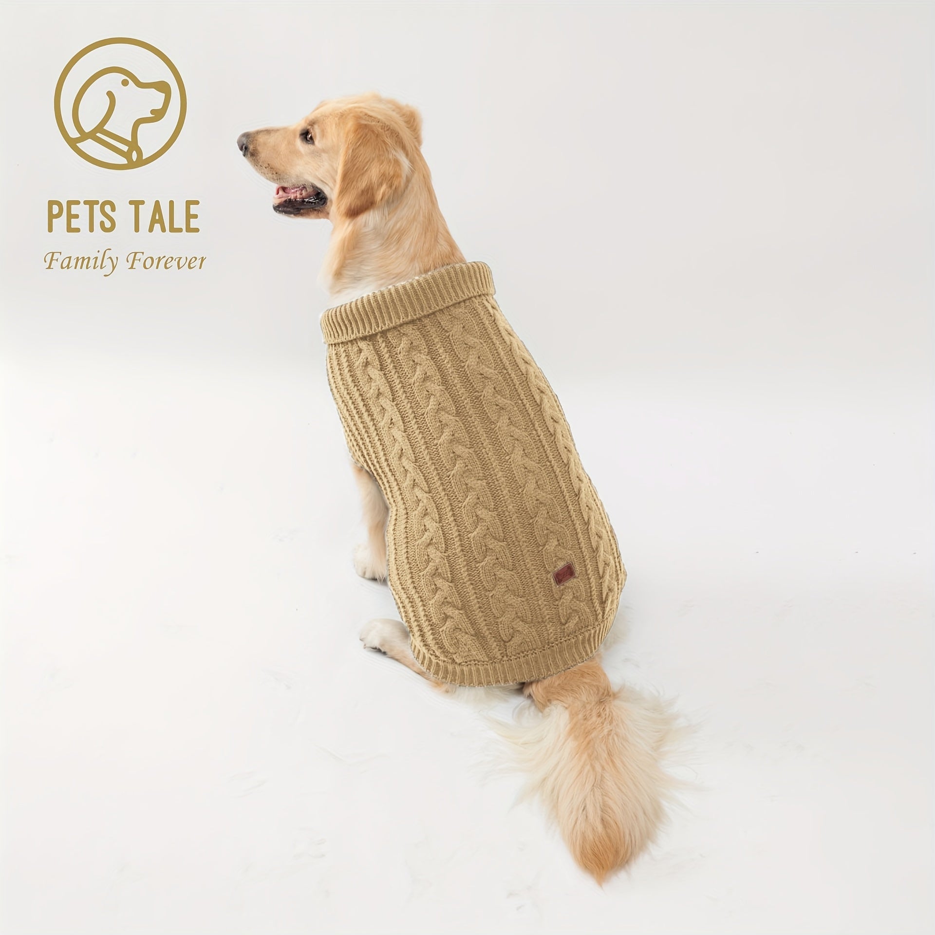 PETS TALE Dog Sweater with Twisted Rope & Chain Tag - Navy Blue Suitable for Breed Sizes (Small, Medium,), Machine Washable Pullover Sweater for, Chihuahua, Shih Tzu, Poodle & More
