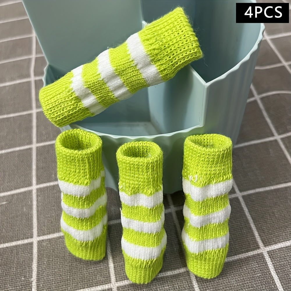 Pet Dog Elbow Guards, a Set of 2 Front Leg And 2 Hind Leg Protectors, Elbow Support Wraps, Leg Support Wraps, Breathable Elastic Knitted Protective Socks for Pets, 4pcs Pet Leg Socks.