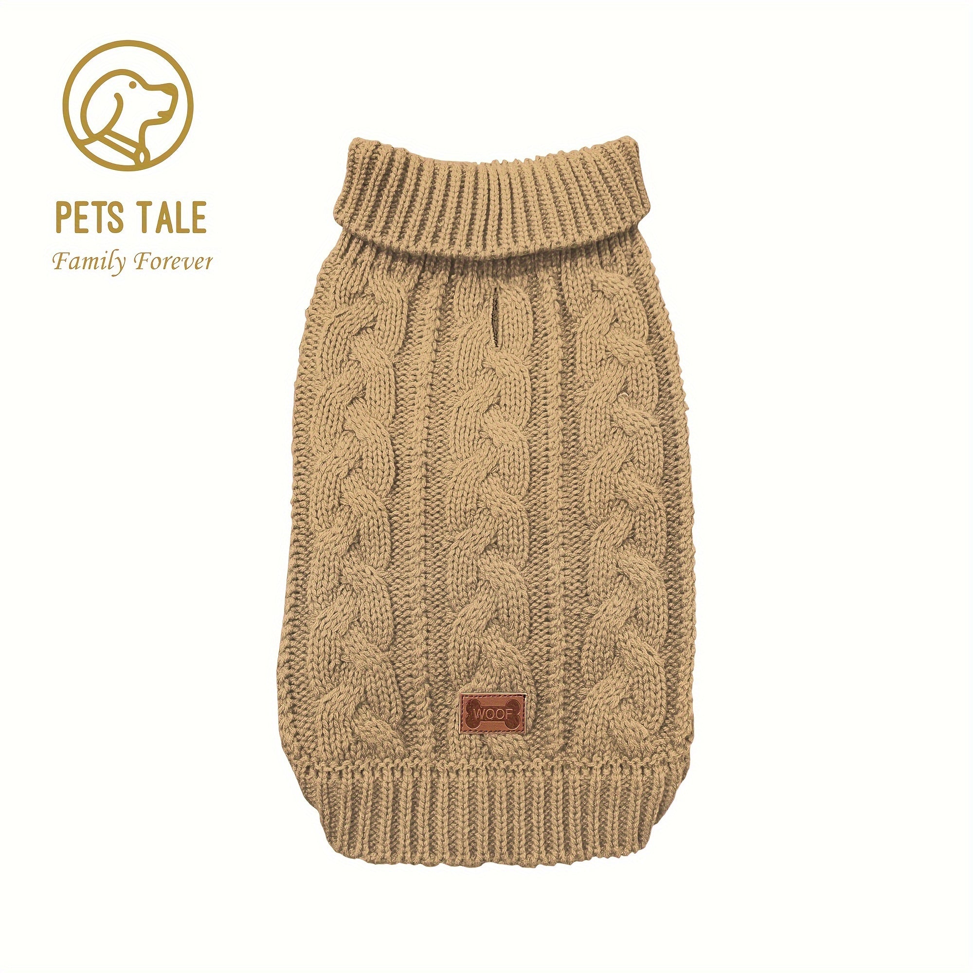 PETS TALE Dog Sweater with Twisted Rope & Chain Tag - Navy Blue Suitable for Breed Sizes (Small, Medium,), Machine Washable Pullover Sweater for, Chihuahua, Shih Tzu, Poodle & More