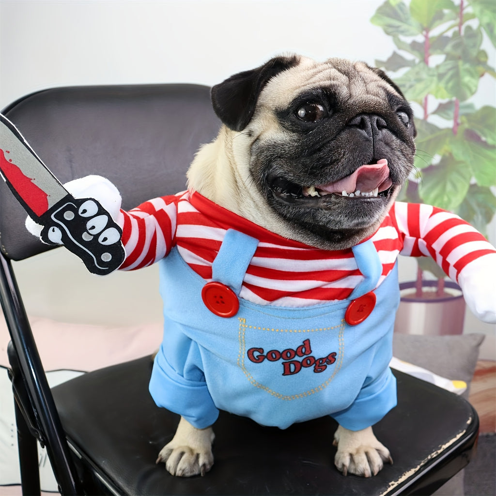 Deadly Doll, Canine, Killer Spirit, Halloween Costume for Pets, Hairpiece