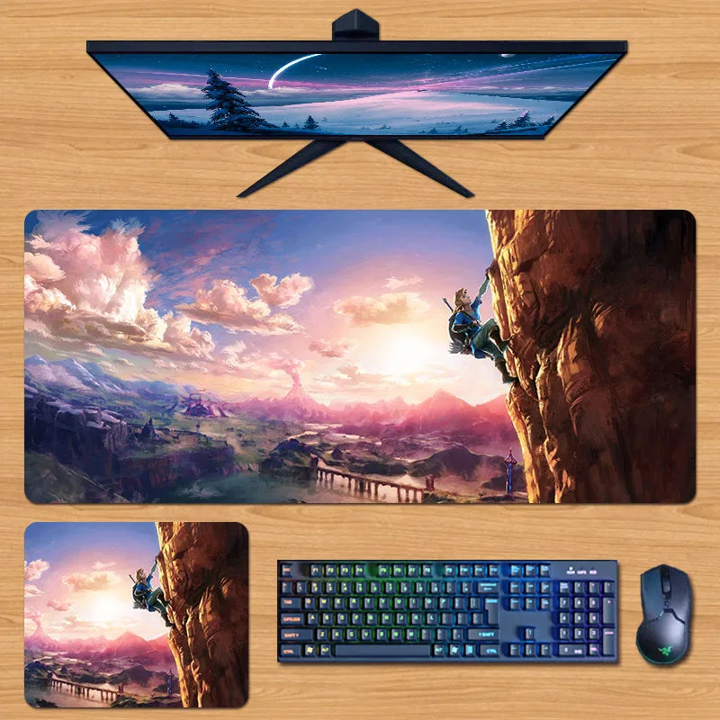 Zeldas Anime Mouse Pad Custom Large Size High Definition Printing Hot Selling Large Game Mouse Pad Accessory Gifts