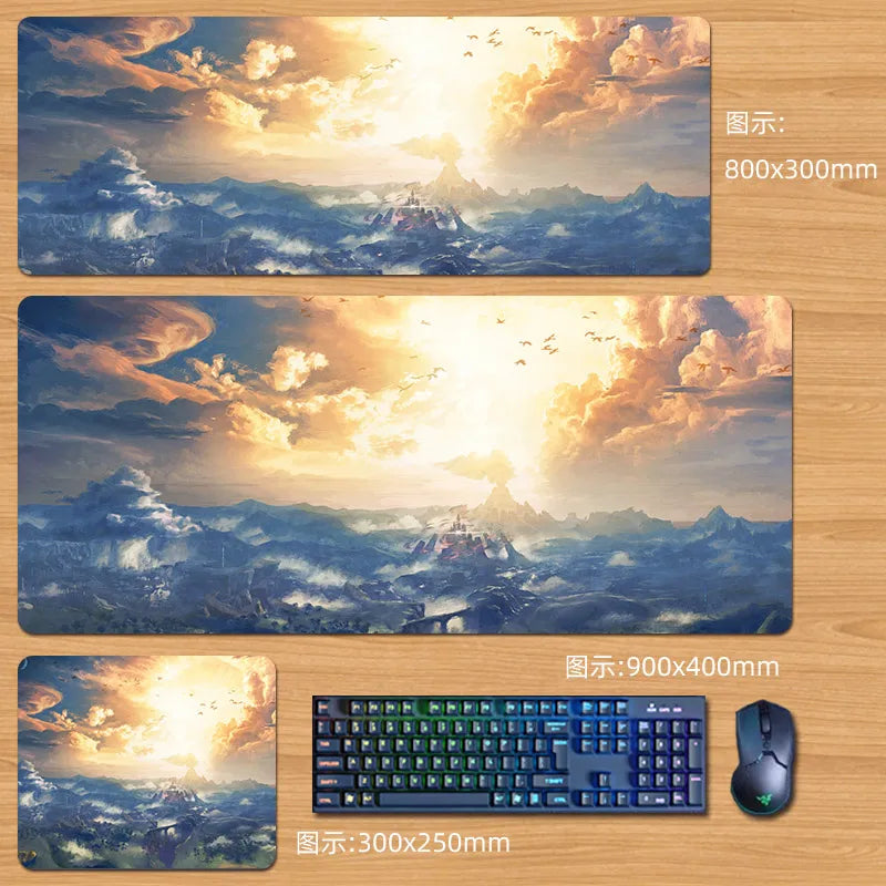 Zeldas Anime Mouse Pad Custom Large Size High Definition Printing Hot Selling Large Game Mouse Pad Accessory Gifts