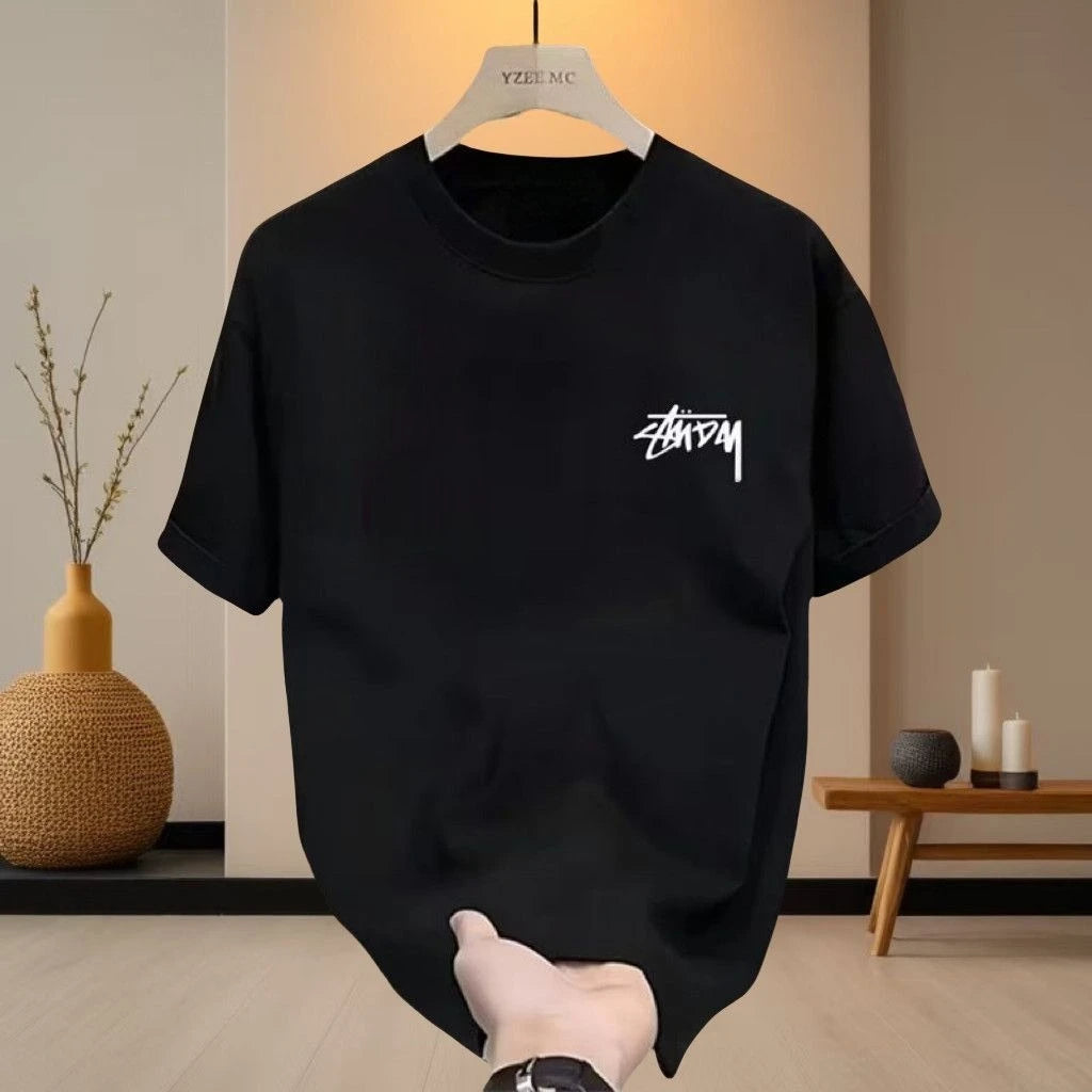 Hot 2026 Summer Trend Brand Loose Cotton New T-shirt Short Sleeve Print Top Casual Trend Round Neck with Half Sleeve Clothes