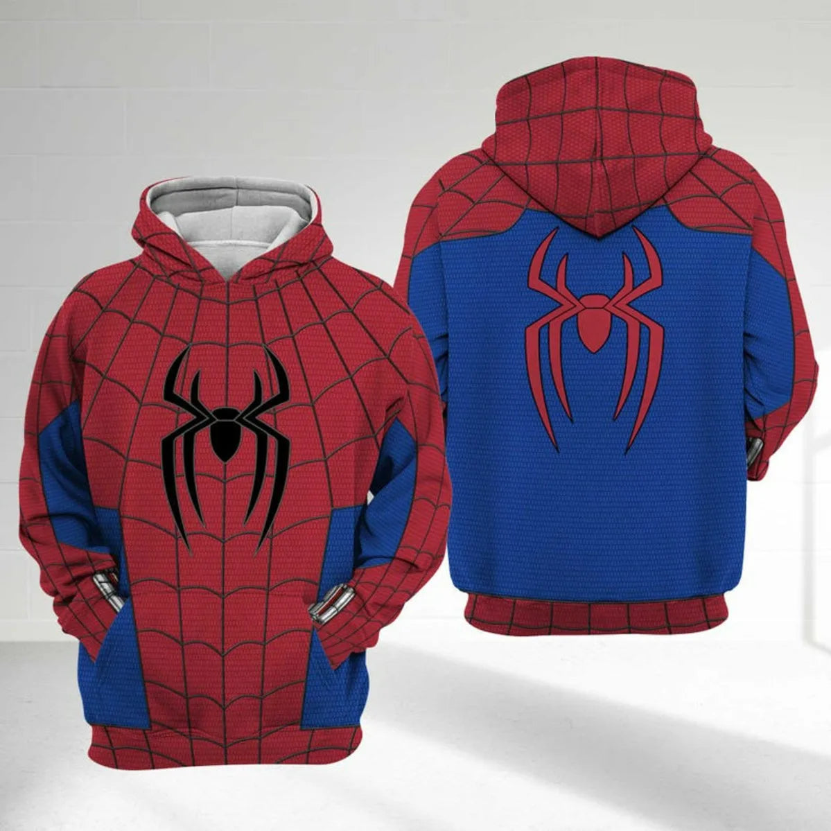 Spider Man Cosplay Hoodie Set Superhero Outfit Costume Style Sweatshirt Pants Matching Suit Cool Streetwear