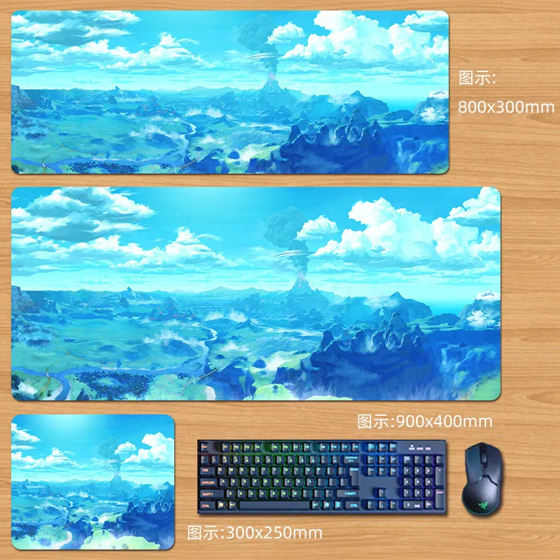 Zeldas Anime Mouse Pad Custom Large Size High Definition Printing Hot Selling Large Game Mouse Pad Accessory Gifts