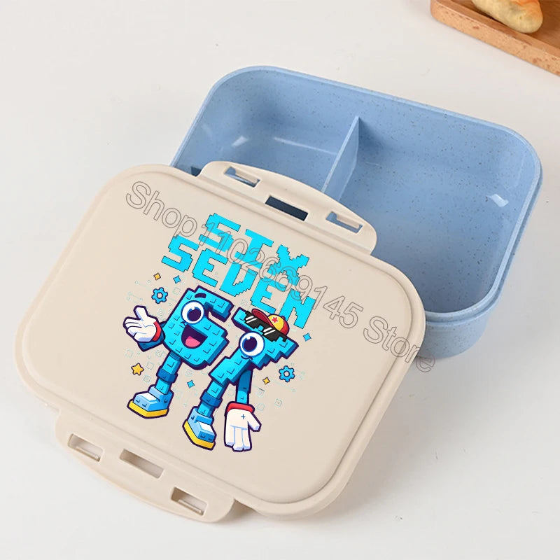 Steal A Brainrot Bento Lunch Box 67 Six Seven Cartoon Printed Lunch Box Kids Boys School Food Storage Containers Children Gifts