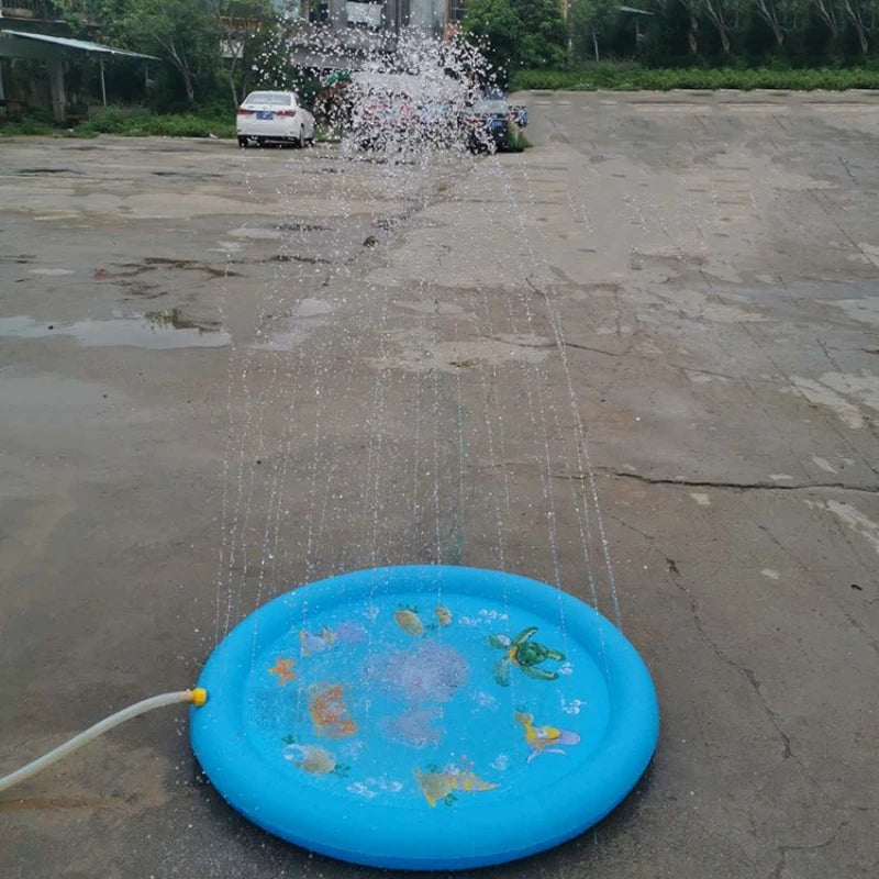 100/170cm Kids Outdoor Funny Toys Children Inflatable Round Water Splash Play Pools Playing Sprinkler Mat Yard Water Spray Pad