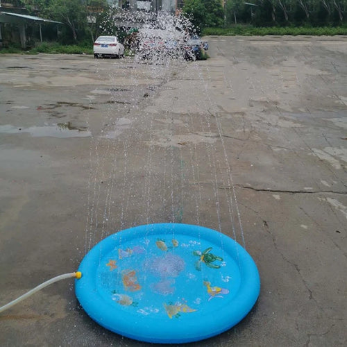 100/170cm Kids Outdoor Funny Toys Children Inflatable Round Water Splash Play Pools Playing Sprinkler Mat Yard Water Spray Pad