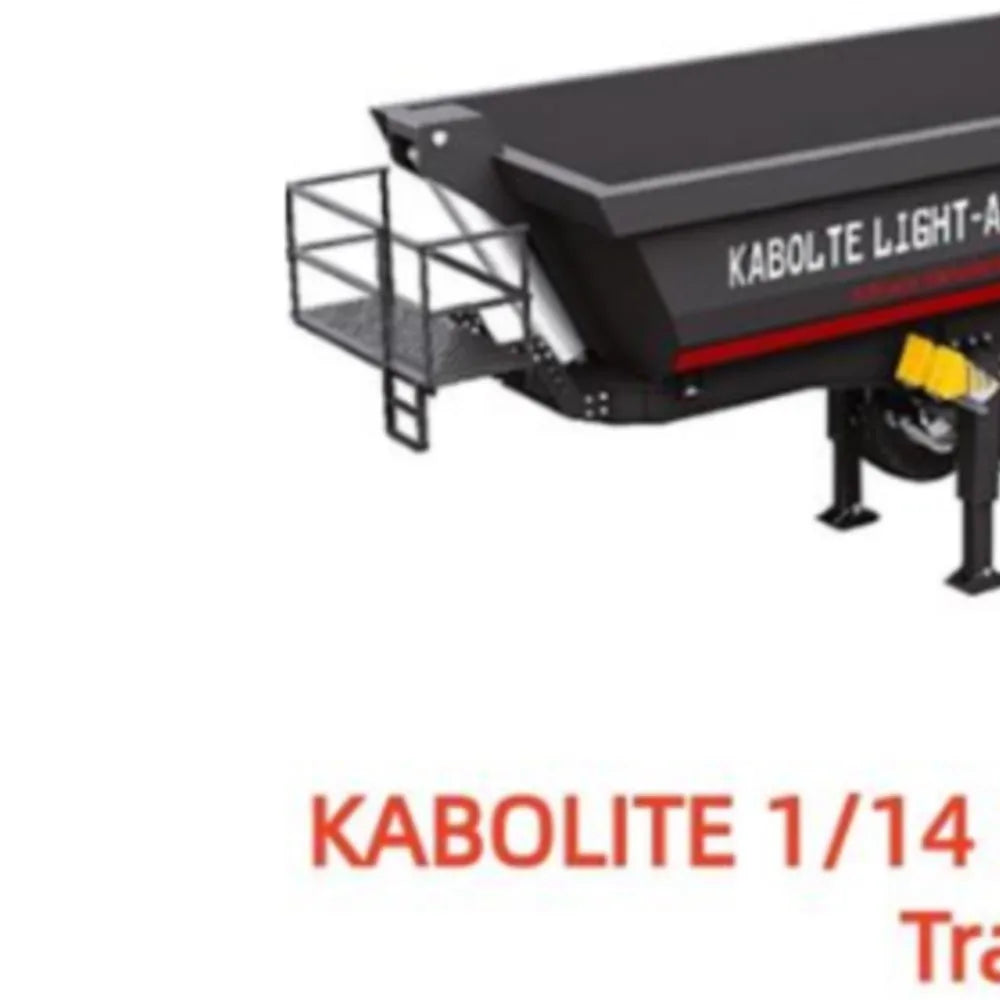 26.1Inches KABOLITE 1/14 Metal Remoted Semi Trailer Dumper Electric Lifting for Toys RC Tractor Truck SC 770S Light Support Leg