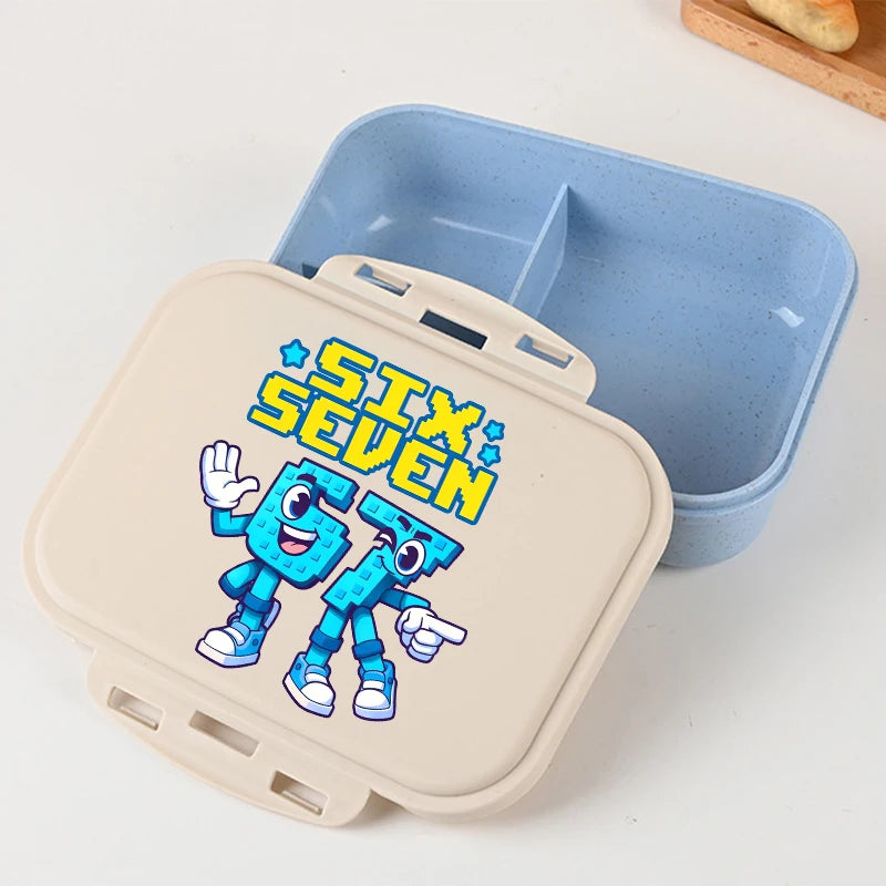 Steal A Brainrot Bento Lunch Box 67 Six Seven Cartoon Printed Lunch Box Kids Boys School Food Storage Containers Children Gifts