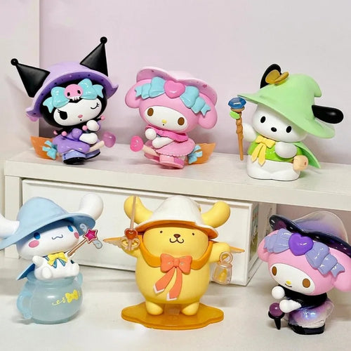 100%Genuine MINISO Sanrio Magical Stories Series Blind Box Kuromi Pudding Dog Desktop Ornament Collection Birthday Gift