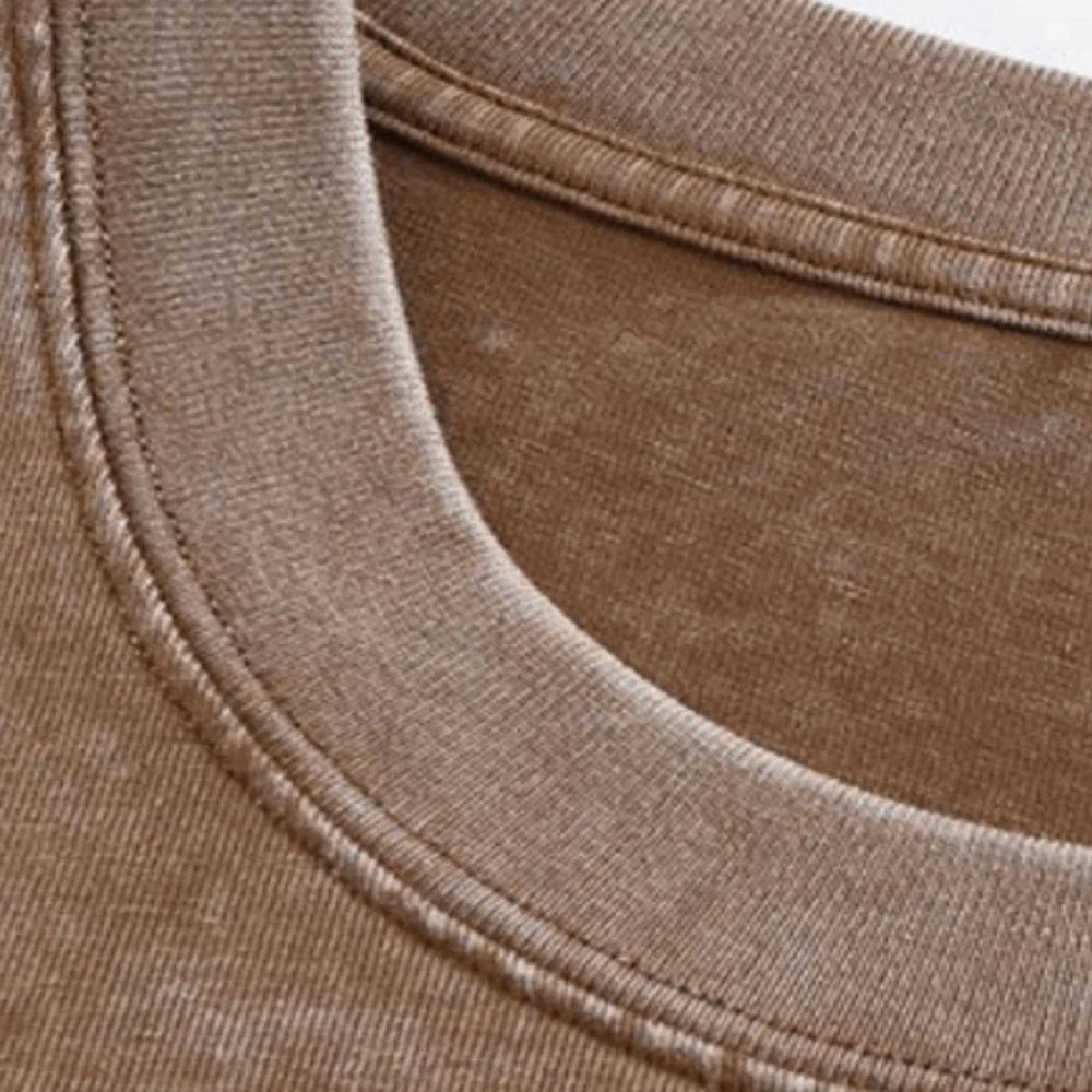 Change Never Look Back Printed Washed T-Shirts Womens Cotton Oversize T Shirt Summer Short Sleeve Tops Casual O-Neck Clothes