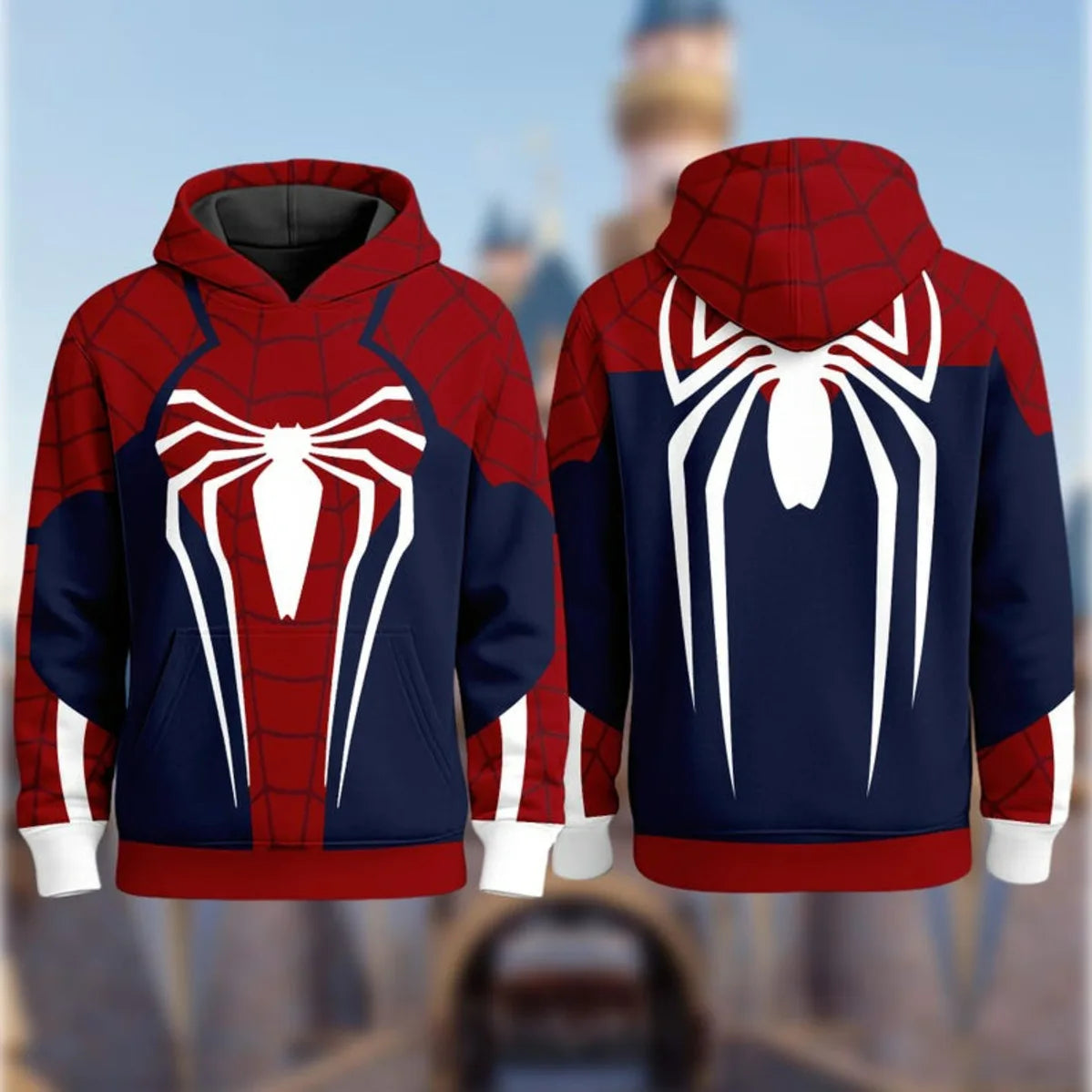 Spider Man Cosplay Hoodie Set Superhero Outfit Costume Style Sweatshirt Pants Matching Suit Cool Streetwear