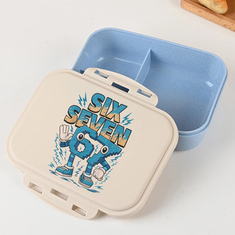 Steal A Brainrot Bento Lunch Box 67 Six Seven Cartoon Printed Lunch Box Kids Boys School Food Storage Containers Children Gifts