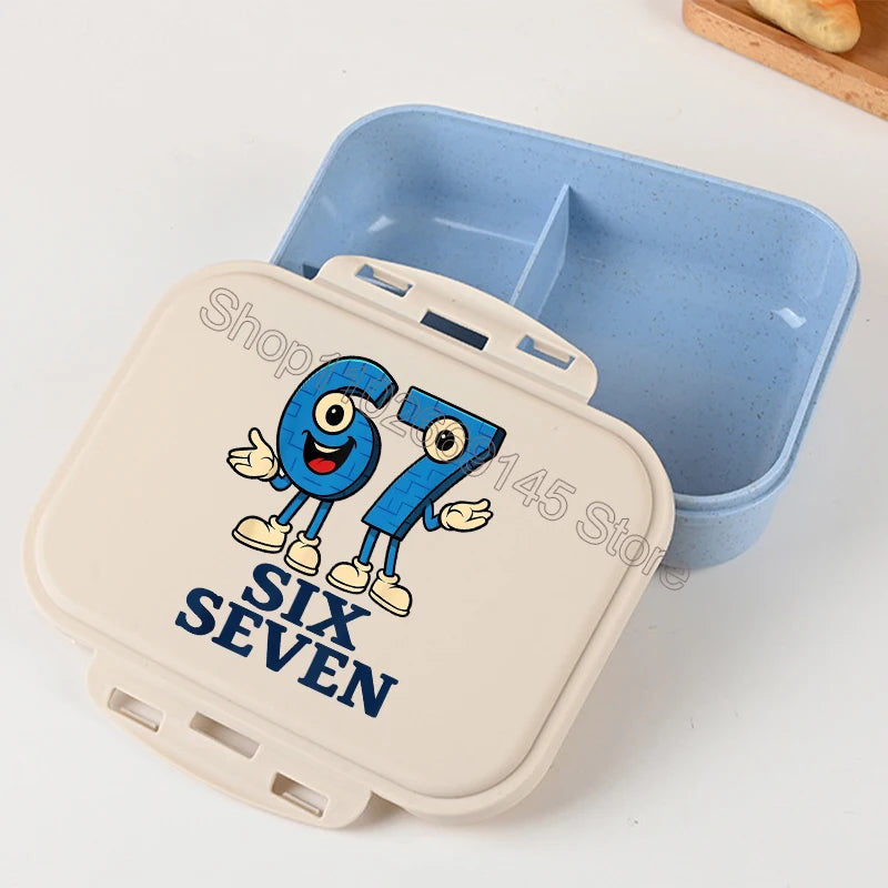Steal A Brainrot Bento Lunch Box 67 Six Seven Cartoon Printed Lunch Box Kids Boys School Food Storage Containers Children Gifts
