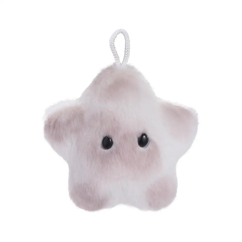 Long Mane Lion Plush Pendant with Tail Stuffed Plush Lion Keychain Simulation Rabbit Fur Ornaments Cute Animal Keychain Children