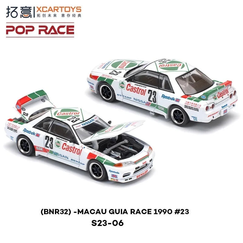 Xcartoys x Pop Race 1:64 EVA RT TYPE-08 087X PANDEM S13 SINGER SKYLINE GTR V8 DRIFT Diecast Model Car
