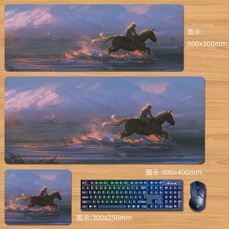 Zeldas Anime Mouse Pad Custom Large Size High Definition Printing Hot Selling Large Game Mouse Pad Accessory Gifts