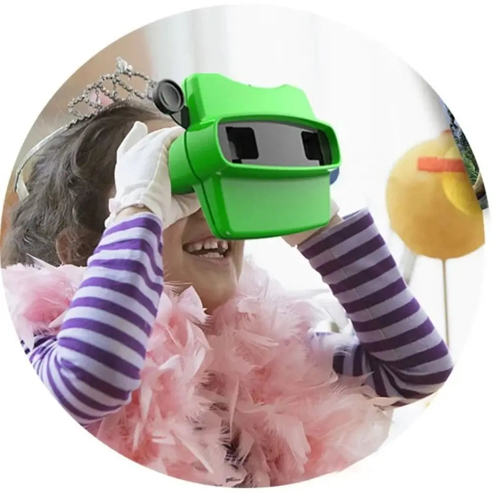 High Quality Luminous Toys 3D View-Master Mini Theater Cognitive Puzzle 3D Observation Deck Viewmaster Viewer for Kids