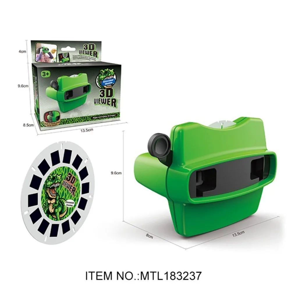 High Quality Luminous Toys 3D View-Master Mini Theater Cognitive Puzzle 3D Observation Deck Viewmaster Viewer for Kids