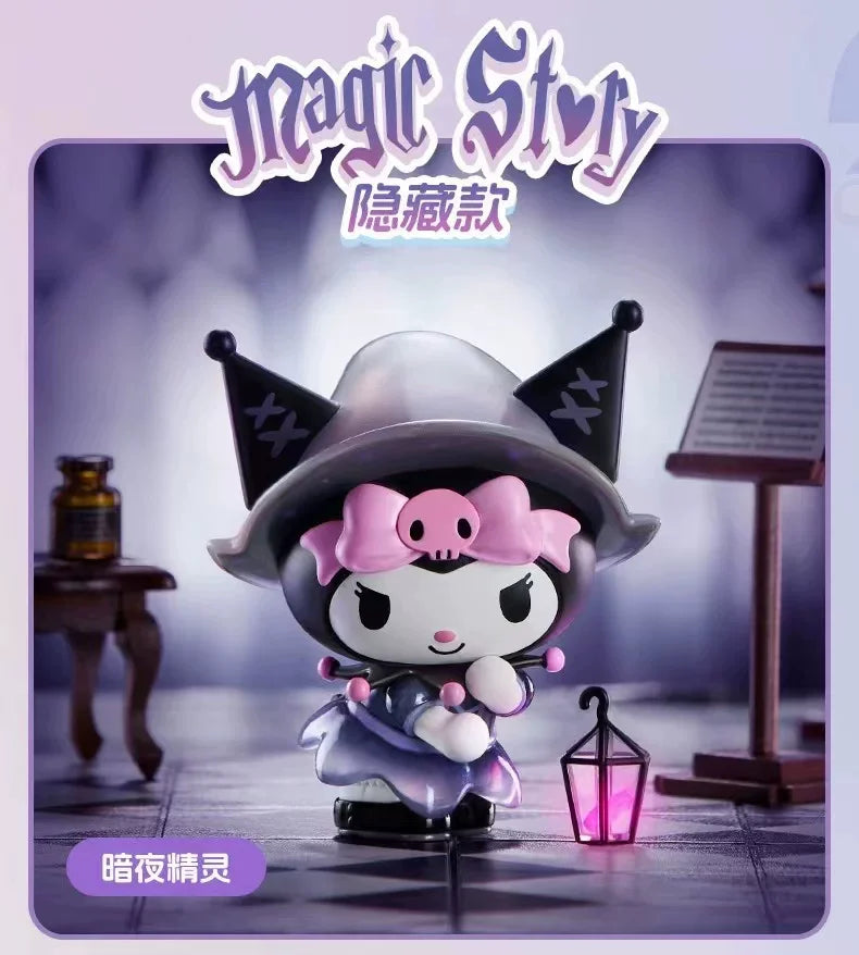 100%Genuine MINISO Sanrio Magical Stories Series Blind Box Kuromi Pudding Dog Desktop Ornament Collection Birthday Gift