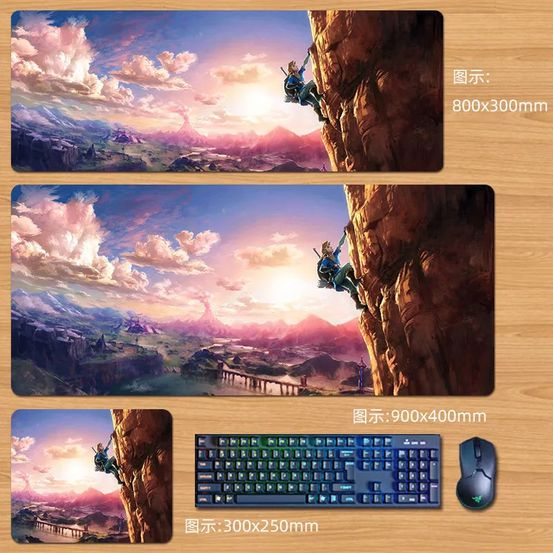 Zeldas Anime Mouse Pad Custom Large Size High Definition Printing Hot Selling Large Game Mouse Pad Accessory Gifts