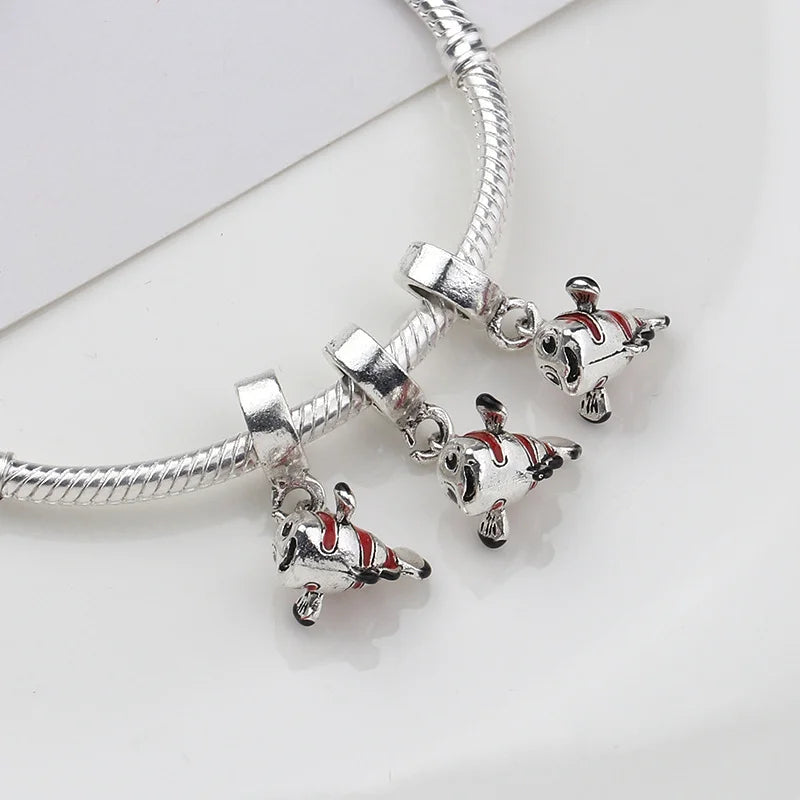 Anime Cartoon Silver Colour Finding Nemo Dangle Charm Holder Fit Original Brand DIY Charm for Women Jewelry Making Gift