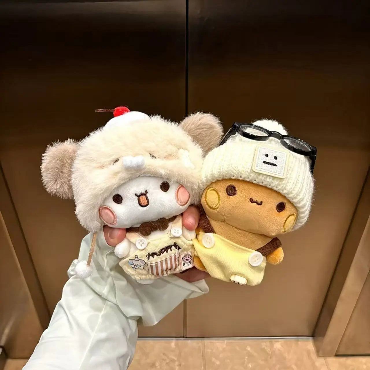 Cute Expression Package Doll Bubu Dudu Doll Keychain Toy Yier Panda Bear Kawaii Doll Bag Decor New Year Toy Gift