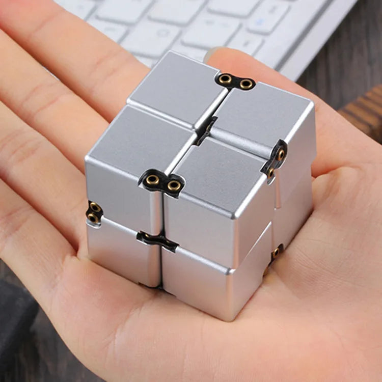 Infinity Cube Metal Fidget Toys,Aluminium‌ Antistress Anxiety Fidgeting EDC Anti Stress Relief Toy for Adult Kids Autism ADHD