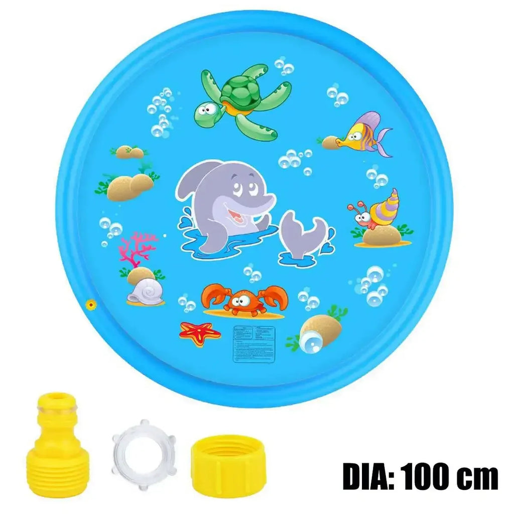 100/170cm Kids Outdoor Funny Toys Children Inflatable Round Water Splash Play Pools Playing Sprinkler Mat Yard Water Spray Pad