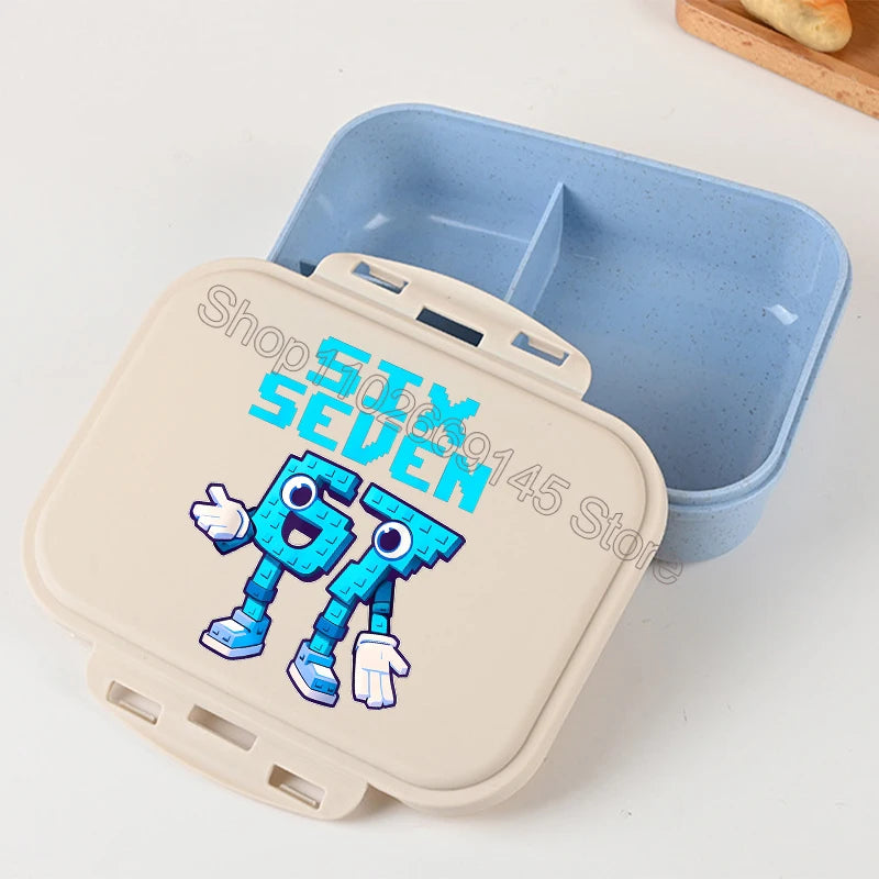 Steal A Brainrot Bento Lunch Box 67 Six Seven Cartoon Printed Lunch Box Kids Boys School Food Storage Containers Children Gifts