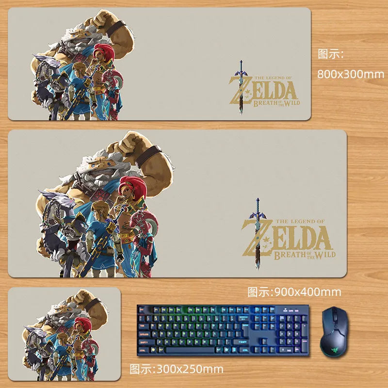 Zeldas Anime Mouse Pad Custom Large Size High Definition Printing Hot Selling Large Game Mouse Pad Accessory Gifts