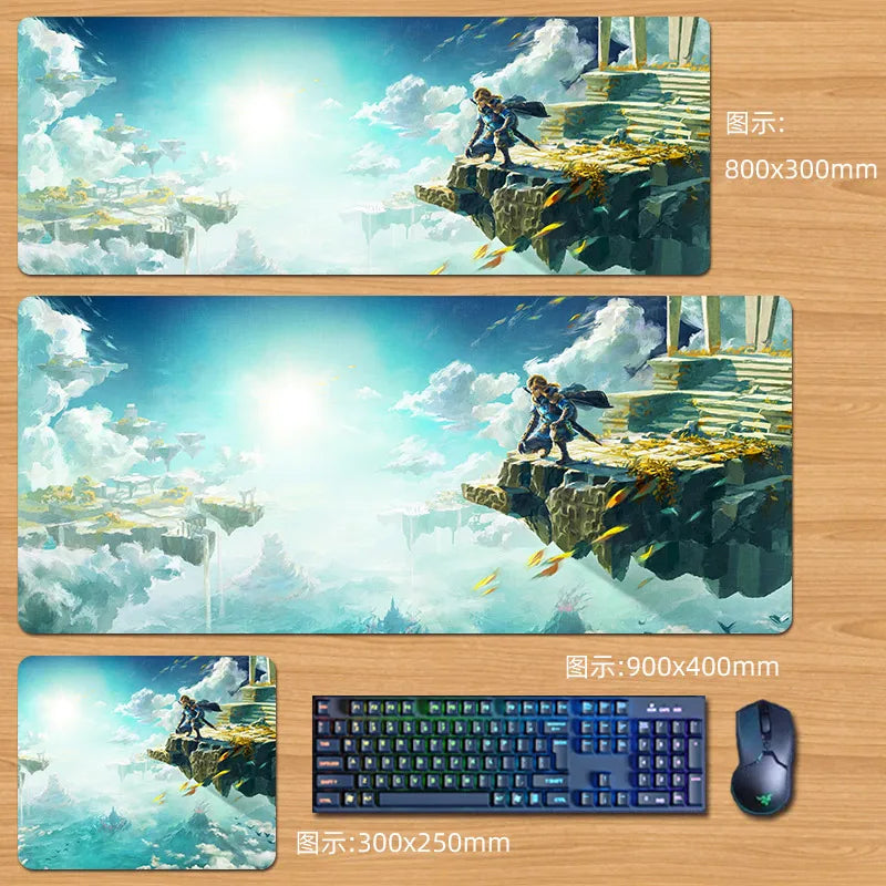 Zeldas Anime Mouse Pad Custom Large Size High Definition Printing Hot Selling Large Game Mouse Pad Accessory Gifts
