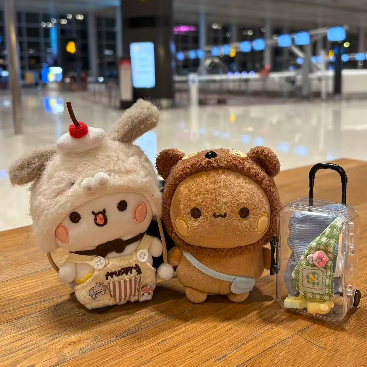 Cute Expression Package Doll Bubu Dudu Doll Keychain Toy Yier Panda Bear Kawaii Doll Bag Decor New Year Toy Gift