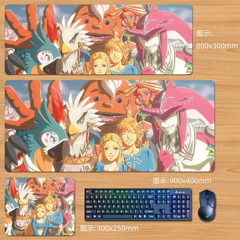 Zeldas Anime Mouse Pad Custom Large Size High Definition Printing Hot Selling Large Game Mouse Pad Accessory Gifts