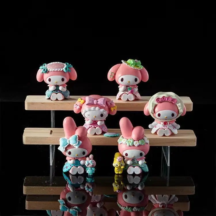 2026 HOT NEW GOOD Sanrio Piquenique Morango Surprise Blind Box Tea Party My Melody Desktop Decoration Handmade Gift