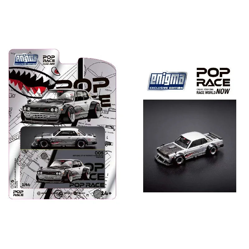 Xcartoys x Pop Race 1:64 EVA RT TYPE-08 087X PANDEM S13 SINGER SKYLINE GTR V8 DRIFT Diecast Model Car