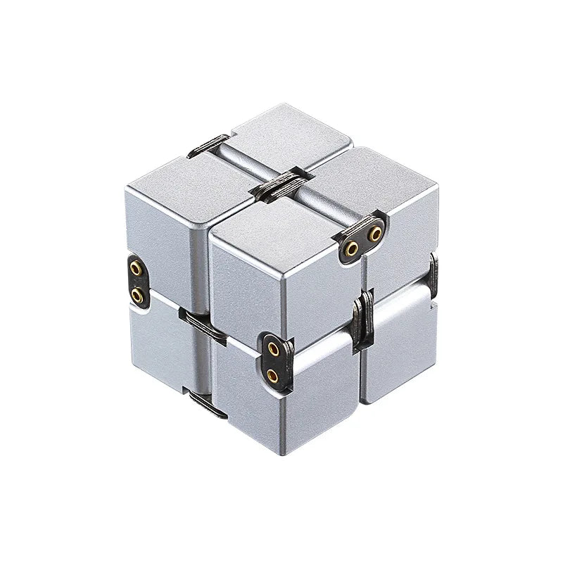 Infinity Cube Metal Fidget Toys,Aluminium‌ Antistress Anxiety Fidgeting EDC Anti Stress Relief Toy for Adult Kids Autism ADHD