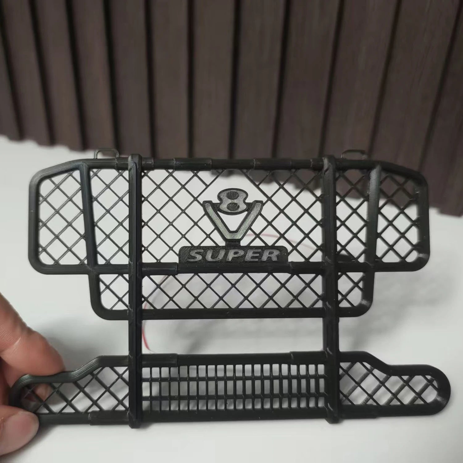 Plastic Front Bumper Bullbar with LED Lights for 1/14 Tamiya RC Dump Truck SCANIA R620 VOLVO Mercedes-Benz ACTROS 3363 MAN Parts