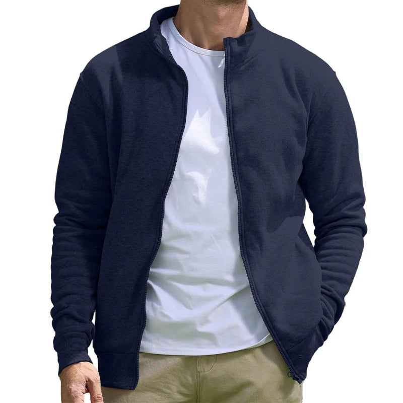 Animal Game Men's Full Zip Sweatshirt Casual Cardigan Lightweight Hoody Spring Zipper Work Jacket Coats Solid Color Streetwear