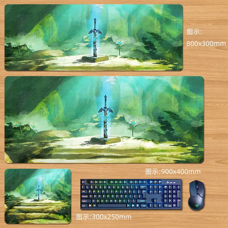 Zeldas Anime Mouse Pad Custom Large Size High Definition Printing Hot Selling Large Game Mouse Pad Accessory Gifts