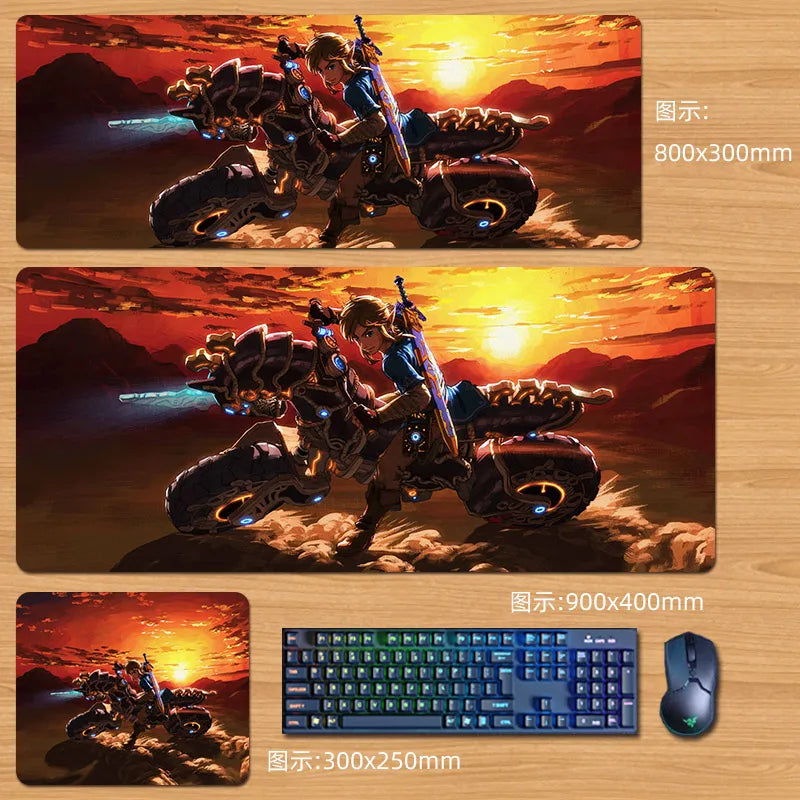 Zeldas Anime Mouse Pad Custom Large Size High Definition Printing Hot Selling Large Game Mouse Pad Accessory Gifts