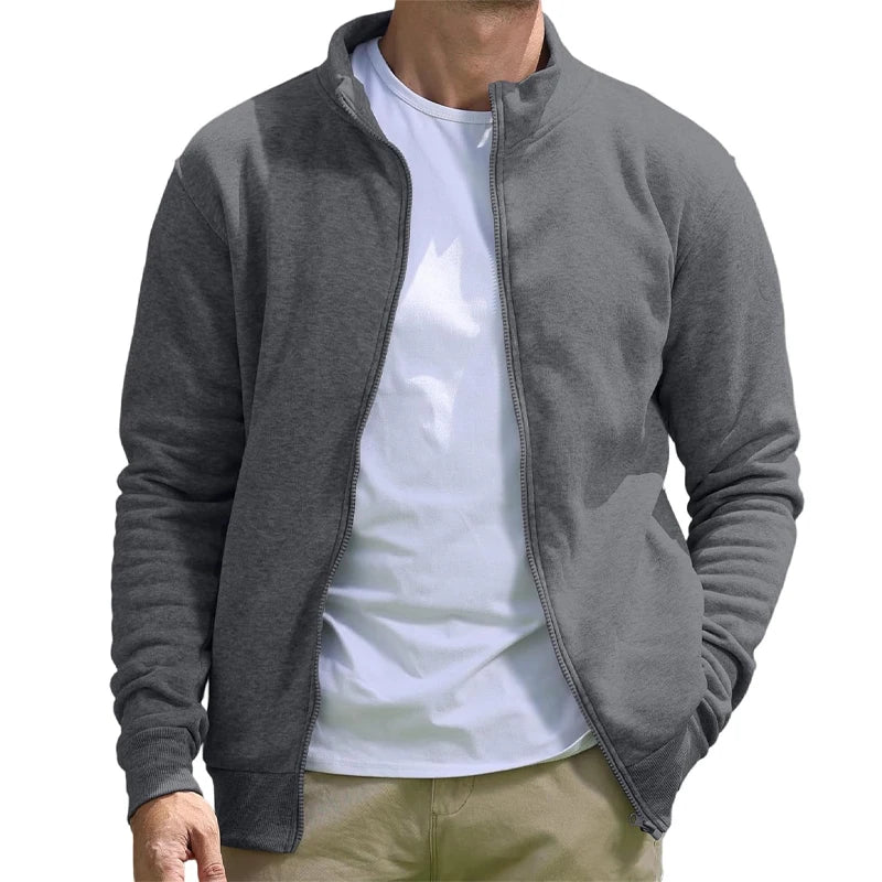 Animal Game Men's Full Zip Sweatshirt Casual Cardigan Lightweight Hoody Spring Zipper Work Jacket Coats Solid Color Streetwear