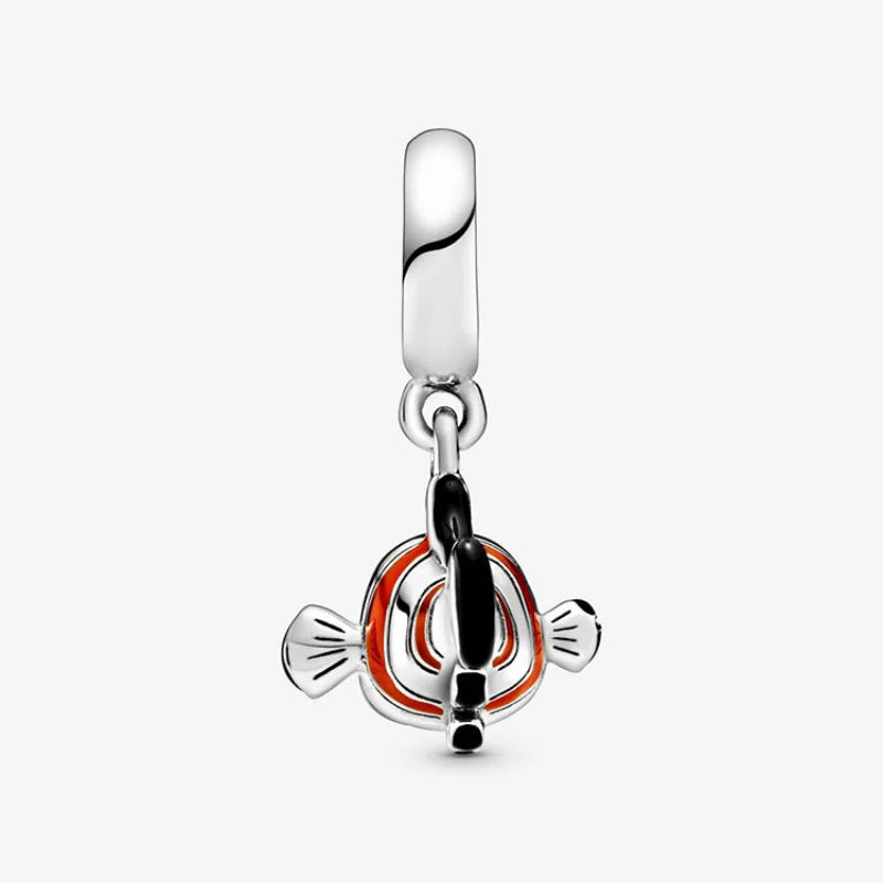 Anime Cartoon Silver Colour Finding Nemo Dangle Charm Holder Fit Original Brand DIY Charm for Women Jewelry Making Gift