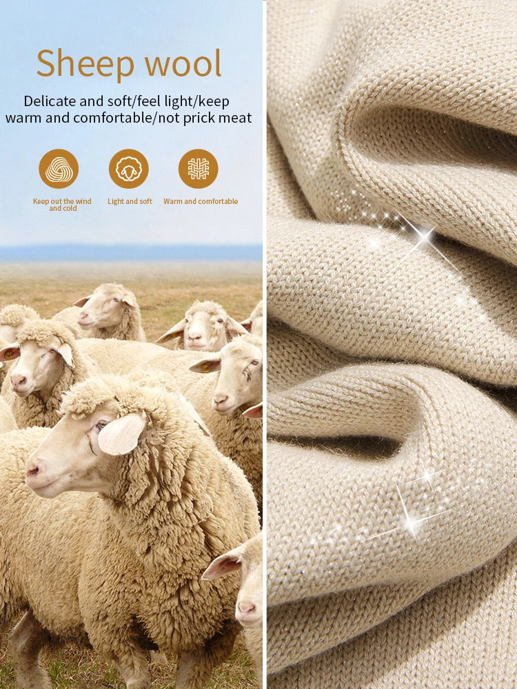 I BELIEVE YOU Apricot Wool Hooded Sweater Jacket for Women Autumn Winter 2025 Knitted  Warm Soft Casual Sweater Coat 2253126071